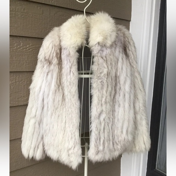 Vintage SAGA FOX silver fox real fur coat, size M, - Picture 2 of 13